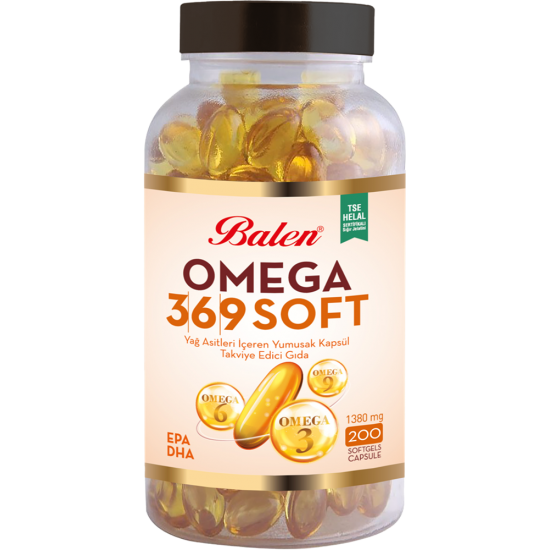 Balen Omega 3,6,9 Soft Yağ Asitleri İçeren Yumuşak Kapsül 1380 MG*200-