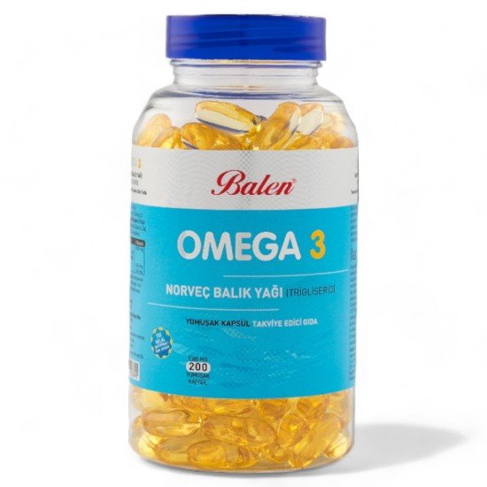 Balen Omega 3 Norveç Balık Yağı (Trigiliserid) Yumuşak Kapsül 1380 Mg*200-8690957003890