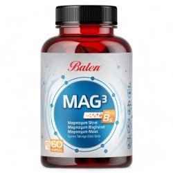 Balen Mag 3 Magnezyum Sitrat & Bisglisinat & Malat 679 mg *60 kapsül