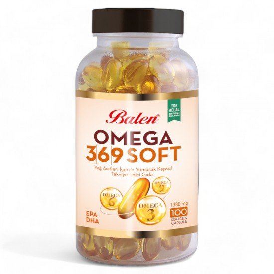 Balen Omega 3,6,9 Soft Yağ Asitleri İçeren Yumuşak Kapsül 1380 MG*100-8690957004606