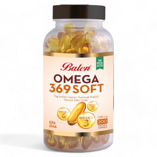 Balen Omega 3,6,9 Soft Yağ Asitleri İçeren Yumuşak Kapsül 1380 MG*200-8690957004637