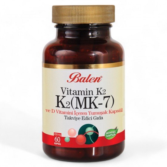 Balen VİTAMİN 2 2-MK 7 D3 450 mg *60 kapsül-8690957004453