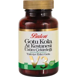  Balen Gotu Kola&At Kestanesi&Üzüm Çekirdeği Ekstraktı Kapsül