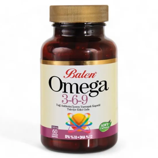 Balen Omega 3-6-9 Yağ Asitlerini İçeren Yumuşak Kapsül 1585MG*60-8690957000820 Balen Omega 3-6-9 Yağ Asitlerini İçeren Yumuşak Kapsül 1585MG*60-8690957000820
